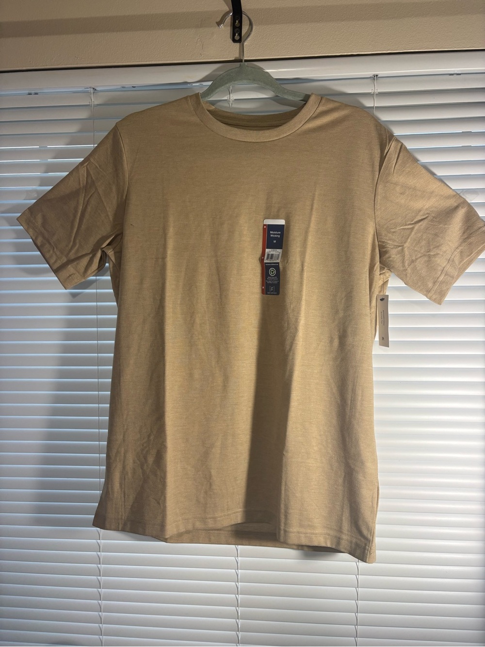 George Short Sleeve Crew Neck Tee in Tan
